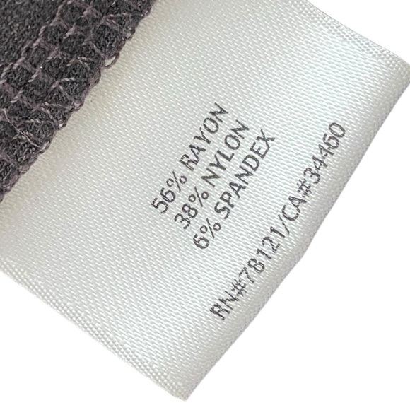 Eileen Fisher Heavyweight Rayon Knit Pant Gray / Navy Size L Zip Ankle Stretch - Picture 10 of 10